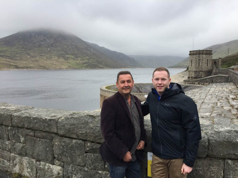 Cllr Willie Clarke & Chris Hazzard MLA at Silent Valley Reservoir in the Mournes