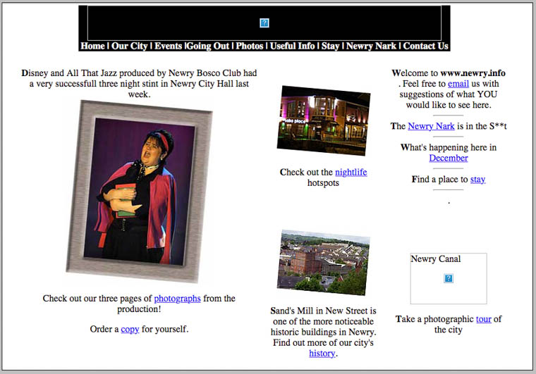 Newry.info in 2003 Newry.info in 2003