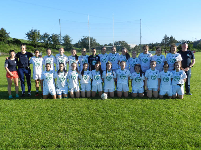 Shane O’Neill’s senior ladies prior to their championship game against Grange