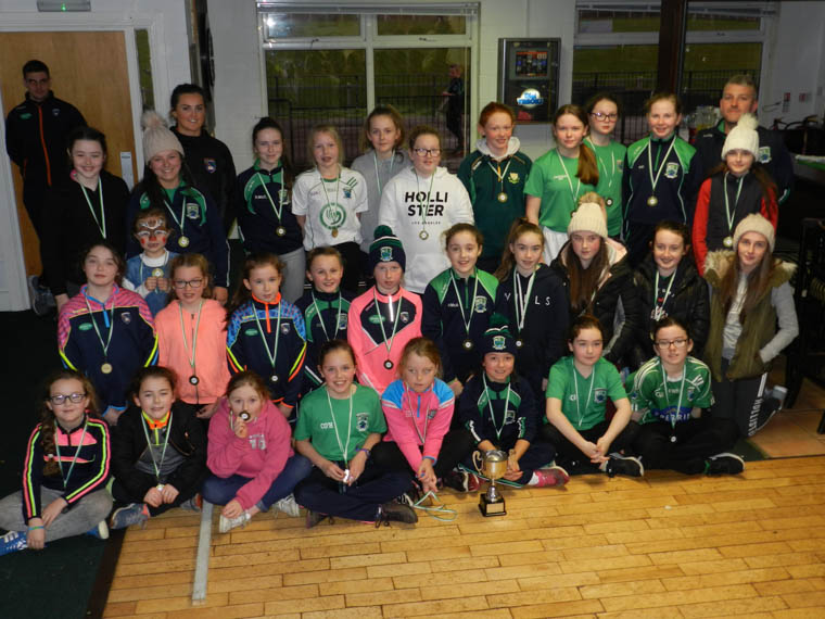 Shane O’Neill’s U12 girls at their underage presentation on Sunday afternoon Shane O’Neill’s U12 girls at their underage presentation on Sunday afternoon