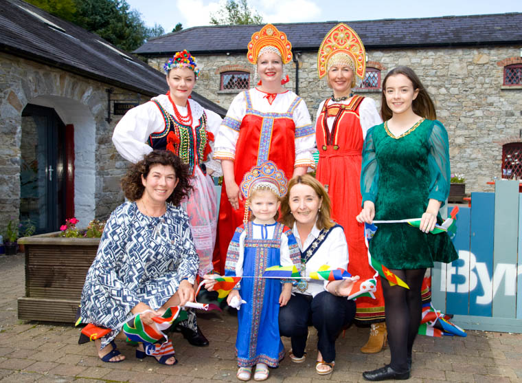 Chair of Newry Mourne Down District Council Chair Cllr Roisin Mulgrew pictured with Chair of Slieve Gullion Courtyard Development Mary Martin, Aine Hughes, Irish Dancing 4 Fun, Renata Carter from Koniczyna Polish Dance Group, Ojesja Martinova, Anna and 3 yrd Alicia Phillips from Russian Speaking Community NI Rosinka Choir. Chair of Newry Mourne Down District Council Chair Cllr Roisin Mulgrew pictured with Chair of Slieve Gullion Courtyard Development Mary Martin, Aine Hughes, Irish Dancing 4 Fun, Renata Carter from Koniczyna Polish Dance Group, Ojesja Martinova, Anna and 3 yrd Alicia Phillips from Russian Speaking Community NI Rosinka Choir.