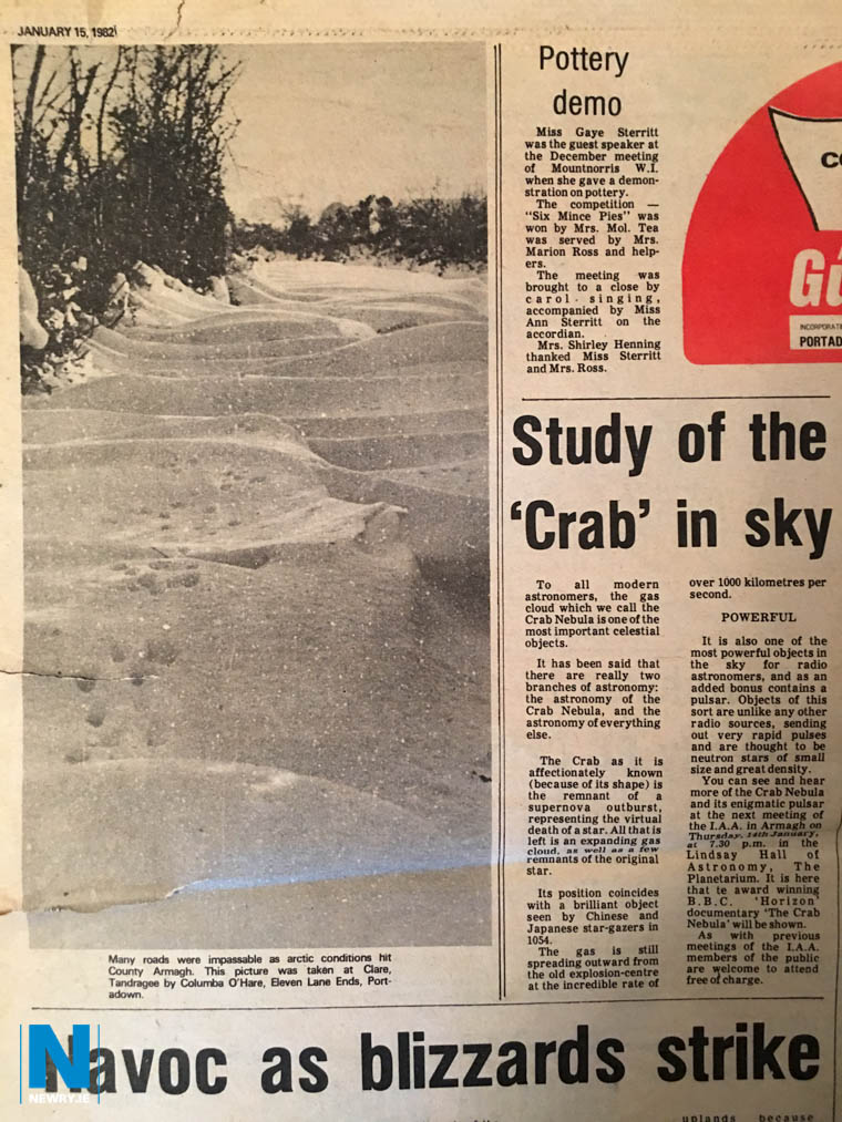 Snow drifts on our lane in 1982 kept us at home for quite a while. Snow drifts on our lane in 1982 kept us at home for quite a while.