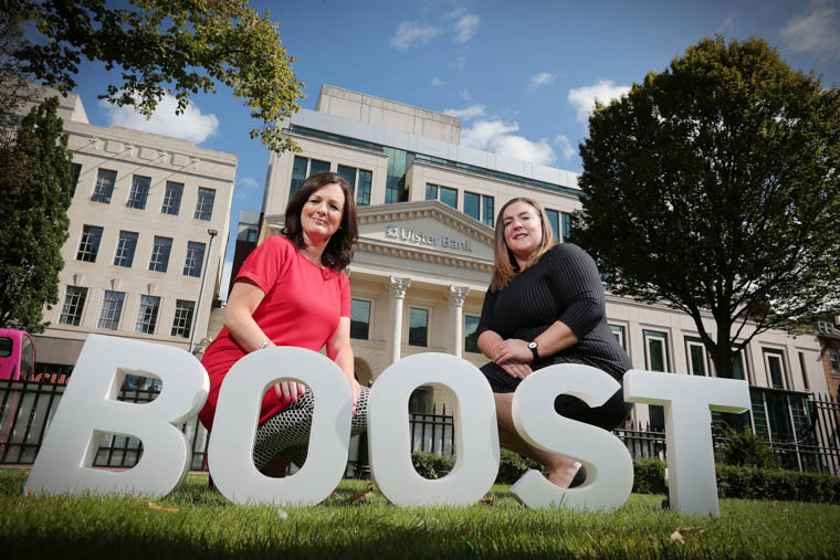 Lisa McCaul (left) and Cara Taylor, both Business Growth Enablers at Ulster Bank get ready for the Boost Bites Roadshow in Newry on 14 February. Lisa McCaul (left) and Cara Taylor, both Business Growth Enablers at Ulster Bank get ready for the Boost Bites Roadshow in Newry on 14 February.