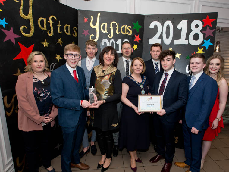 Abbey Grammar School - Winner Inclusion Award for their Abbey Pride Project. Included in photo Esther Millar, Education Authority, Sean Sloan, Principal Abbey Grammar, Phoenix Natural Gas Representative (Sponsor of Award), Roisin Mulgrew, Chairperson, Newry, Mourne and Down District Council. Abbey Grammar School - Winner Inclusion Award for their Abbey Pride Project. Included in photo Esther Millar, Education Authority, Sean Sloan, Principal Abbey Grammar, Phoenix Natural Gas Representative (Sponsor of Award), Roisin Mulgrew, Chairperson, Newry, Mourne and Down District Council.