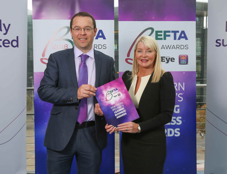 Seamus McGuckin, Head of Business Banking, First Trust Bank & Brenda Buckley, Commercial Director, Business Eye Magazine, launch the BEFTA 18 Awards. The new-look BEFTA Awards are now open to businesses of all sizes in Northern Ireland. The deadline for entries is Friday 19th October 2018 Seamus McGuckin, Head of Business Banking, First Trust Bank & Brenda Buckley, Commercial Director, Business Eye Magazine, launch the BEFTA 18 Awards. The new-look BEFTA Awards are now open to businesses of all sizes in Northern Ireland. The deadline for entries is Friday 19th October 2018
