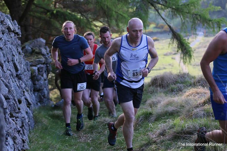 Warren Cartmill on the initial climb at the Rocky H&D Race Warren Cartmill on the initial climb at the Rocky H&D Race