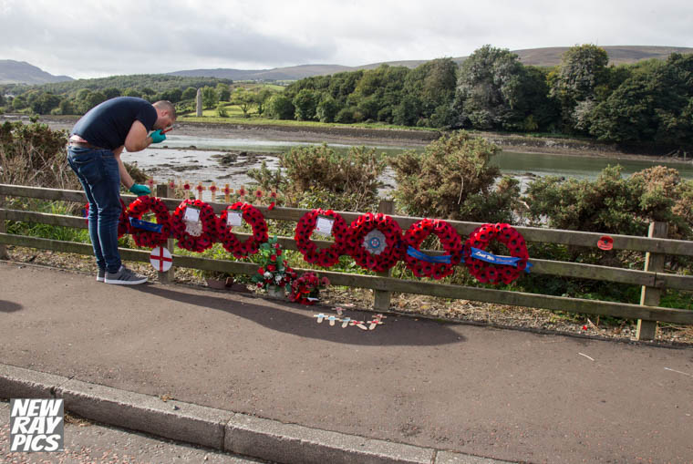 Replacing the wreaths at the scene today. Photograph: NewRayPics.com Replacing the wreaths at the scene today. Photograph: NewRayPics.com