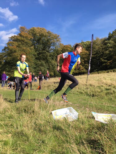 Meadow McCauley on the off at the start box control at the Inter Regional Orienteering Championships on Chatsworth Estate, Derbyshire Meadow McCauley on the off at the start box control at the Inter Regional Orienteering Championships on Chatsworth Estate, Derbyshire