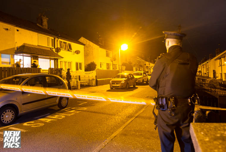 PSNI attend the scene of the shooting in Barcroft Park, Newry. Photograph: NewRayPics.com PSNI attend the scene of the shooting in Barcroft Park, Newry. Photograph: NewRayPics.com