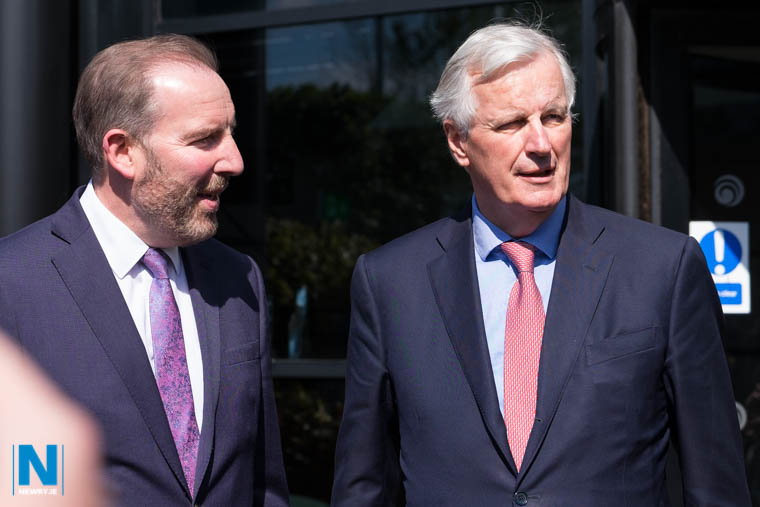 Michel Barnier, Chief EU Brexit negotiator speaking to the press at InterTradeIreland in Newry along with Ken Nelson Chairman of InterTradeIreland. Photograph: Columba O'Hare/ Newry.ie Michel Barnier, Chief EU Brexit negotiator speaking to the press at InterTradeIreland in Newry along with Ken Nelson Chairman of InterTradeIreland. Photograph: Columba O'Hare/ Newry.ie