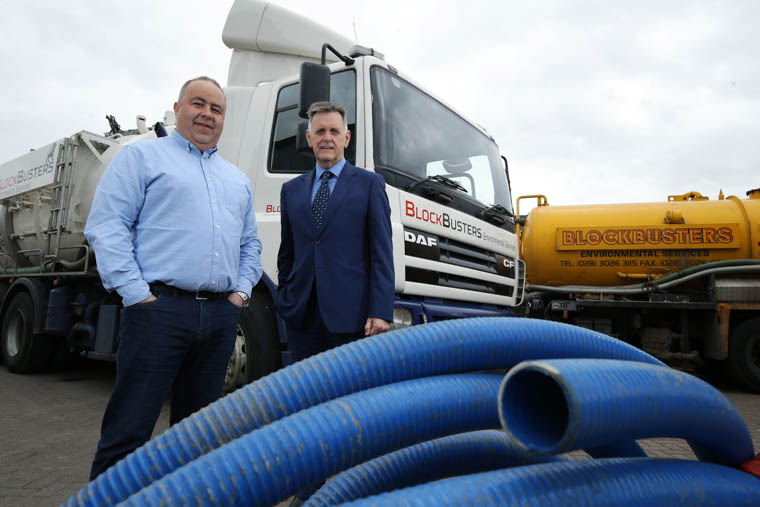 Antoin Smyth, Co-Owner, Blockbuster Environmental Services and Mark Bleakney, Southern Regional Manager, Invest Northern Ireland welcome the new jobs at Blockbuster Environmental Services. Antoin Smyth, Co-Owner, Blockbuster Environmental Services and Mark Bleakney, Southern Regional Manager, Invest Northern Ireland welcome the new jobs at Blockbuster Environmental Services.
