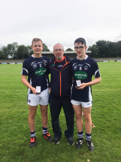 Oisin O Hare & Daithi McCloy picture with David O Brien after their O Keefe Shield victory win over Roscommon Oisin O Hare & Daithi McCloy picture with David O Brien after their O Keefe Shield victory win over Roscommon