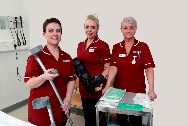 Some of the Daisy Hill Hospital Emergency Nurse Practitioner team who are treating patients with more minor symptoms who arrive at the Emergency Department (l-r) Deirdre O’Brien, Majella Campbell and Carmel Quinn. Some of the Daisy Hill Hospital Emergency Nurse Practitioner team who are treating patients with more minor symptoms who arrive at the Emergency Department (l-r) Deirdre O’Brien, Majella Campbell and Carmel Quinn.