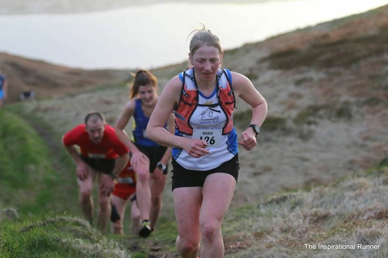 Esther Dickson on the climb of H&D’s Race at Slieve Martin Esther Dickson on the climb of H&D’s Race at Slieve Martin