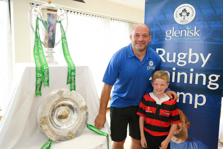 Budding young rugby player Evan McIlvnna from Newry got the chance to perfect his rugby skills alongside Ireland and Ulster Rugby star Rory Best at a recent Glenisk Kids’ Rugby Training Camp. Glenisk, Official Yogurt of Irish Rugby, gave boys and girls - aged 7-12 years - the opportunity to develop their rugby skills under expert tutelage of Ireland’s Grand Slam Captain and a team of IRFU qualified rugby coaches from Belfast Met. Budding young rugby player Evan McIlvnna from Newry got the chance to perfect his rugby skills alongside Ireland and Ulster Rugby star Rory Best at a recent Glenisk Kids’ Rugby Training Camp. Glenisk, Official Yogurt of Irish Rugby, gave boys and girls - aged 7-12 years - the opportunity to develop their rugby skills under expert tutelage of Ireland’s Grand Slam Captain and a team of IRFU qualified rugby coaches from Belfast Met.
