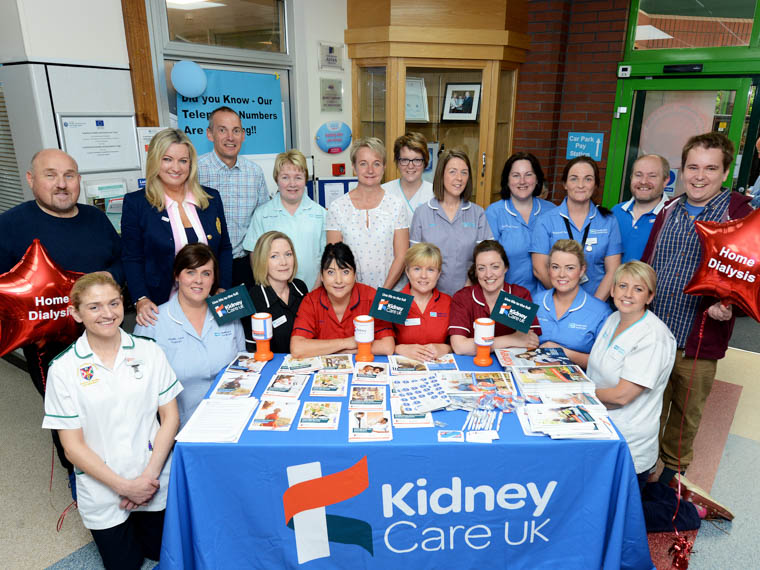 Some of Daisy Hill’s Renal Team with representatives from Kidney Care UK who teamed up to host the Home Therapies Road Show at Daisy Hill Hospital. Some of Daisy Hill’s Renal Team with representatives from Kidney Care UK who teamed up to host the Home Therapies Road Show at Daisy Hill Hospital.