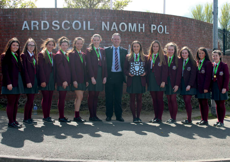 The victorious St Paul's Netball team with school principal Jarlath Burns. The victorious St Paul's Netball team with school principal Jarlath Burns.
