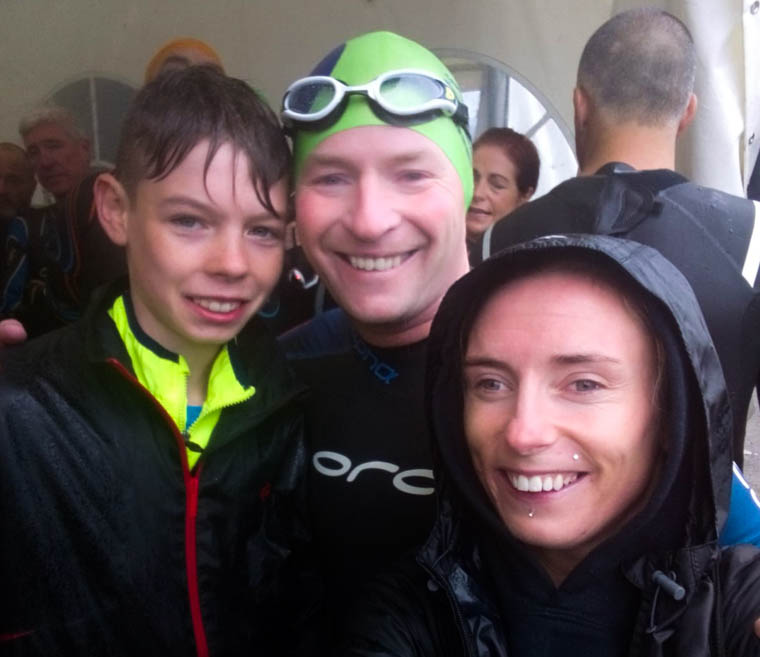 Ethan Patterson, Martin Patterson & Sarah Jane Beattie at the Newry Triathlon on Sunday Ethan Patterson, Martin Patterson & Sarah Jane Beattie at the Newry Triathlon on Sunday