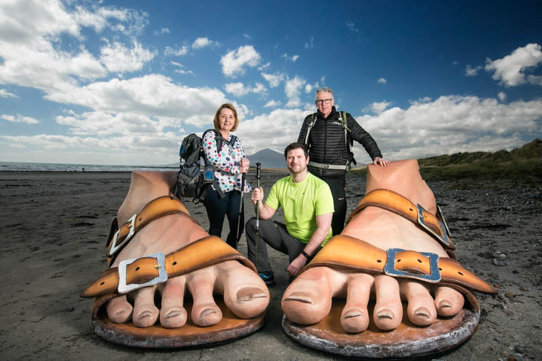 Pictured launching the Festival are Roisin Mulgrew, Chair of Newry, Mourne and Down District Council, Peter Matchett from Festival sponsor Decathlon and Peter Rafferty, a mountain leader with Walk the Mournes