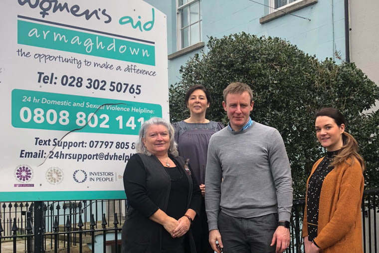 MLA Justin McNulty with Women's Aid members during a visit to their premises at Downshire Road in Newry. MLA Justin McNulty with Women's Aid members during a visit to their premises at Downshire Road in Newry.