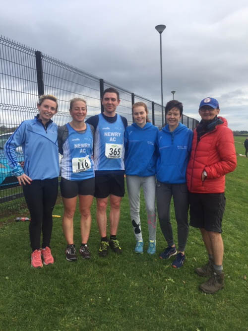 Newry AC Cross Country Team with Coach Kookie O’Hagan at the Comber XC Newry AC Cross Country Team with Coach Kookie O’Hagan at the Comber XC