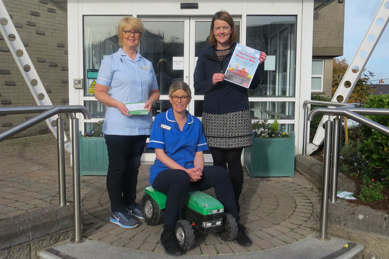 Pictured reminding people to get their tickets for ‘The Farmer Wants a Wife’ which takes place at Armagh City Hotel on Saturday 3rd November 2018 are (L-R) Patricia Kernan and Angela Larkin from the Southern Area Hospice Nursing Team and Anne Mac Oscar, Regional Marketing Officer, Southern Area Hospice. Tickets are on sale now (£15 each) at Southern Area Hospice reception, online at www.eventbrite.co.uk Pictured reminding people to get their tickets for ‘The Farmer Wants a Wife’ which takes place at Armagh City Hotel on Saturday 3rd November 2018 are (L-R) Patricia Kernan and Angela Larkin from the Southern Area Hospice Nursing Team and Anne Mac Oscar, Regional Marketing Officer, Southern Area Hospice. Tickets are on sale now (£15 each) at Southern Area Hospice reception, online at www.eventbrite.co.uk