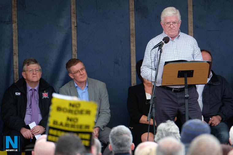 Declan Fearon speaking at a previous Brexit protest at Carrickcarnon. Photograph: Columba O'Hare/ Newry.ie Declan Fearon speaking at a previous Brexit protest at Carrickcarnon. Photograph: Columba O'Hare/ Newry.ie