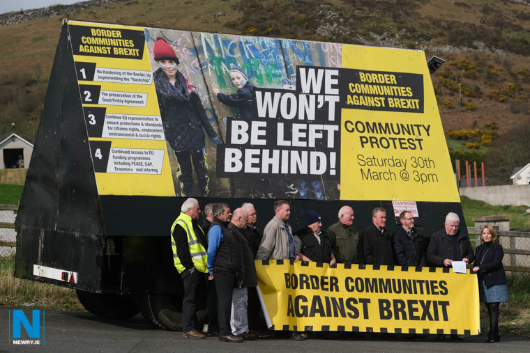 Border Communities Against Brexit unveiling a Brexit countdown clock at the border. near Jonesborough. Photograph: Columba O'Hare/ Newry.ie Border Communities Against Brexit unveiling a Brexit countdown clock at the border. near Jonesborough. Photograph: Columba O'Hare/ Newry.ie