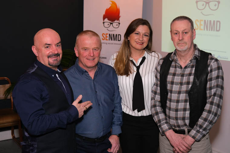 Tony Smith, The Banter Show and Charlie Pentony, Kerrie Havern and Peter Davis, Fit Club, Newry at the Celebrating Social Enterprise evening in Finegan and Son, Newry. The event was organised by Social Enterprise, Newry, Mourne and Down. Photograph: Columba O'Hare/ Newry.ie Tony Smith, The Banter Show and Charlie Pentony, Kerrie Havern and Peter Davis, Fit Club, Newry at the Celebrating Social Enterprise evening in Finegan and Son, Newry. The event was organised by Social Enterprise, Newry, Mourne and Down. Photograph: Columba O'Hare/ Newry.ie