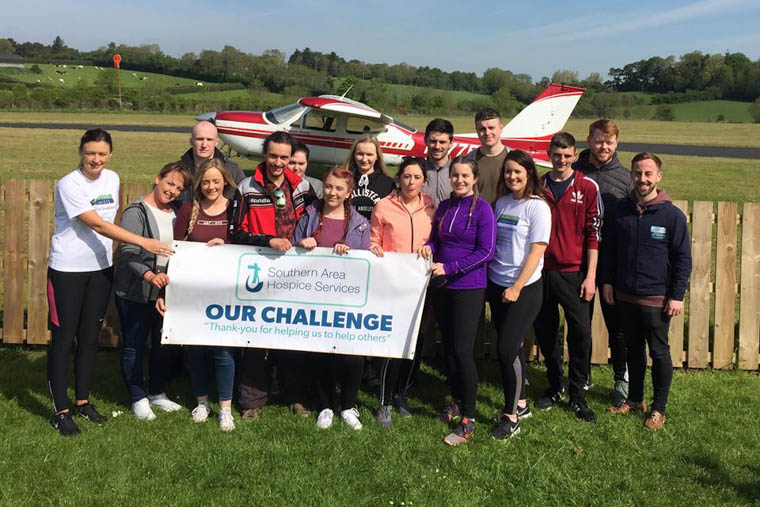 One of the groups that took part in last year’s Skydive for the Hospice. One of the groups that took part in last year’s Skydive for the Hospice.