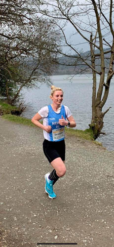 Sarah Jane Beattie in action at the Born2Run 5k Series Finale at Castlewellan Forest Park 