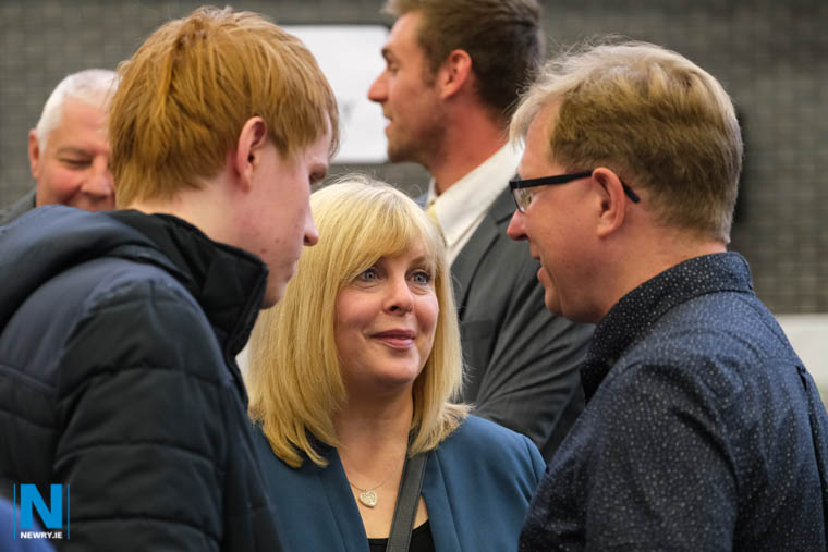 Cllr Gary Stokes and son Andre chatting to Helena Young. Photograph: Columba O'Hare/ Newry.ie Cllr Gary Stokes and son Andre chatting to Helena Young. Photograph: Columba O'Hare/ Newry.ie