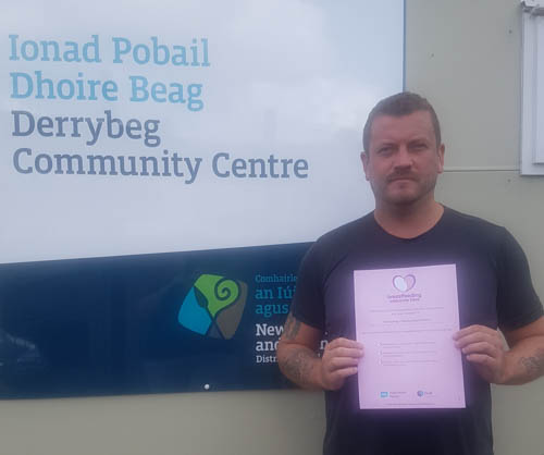 Stephen Murney highlighting the Breastfeeding Welcome Here scheme. Stephen Murney highlighting the Breastfeeding Welcome Here scheme.