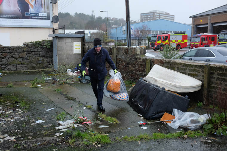 Newry BID were involved in a clean up of the Railway Avenue area in Newry in February, an area where fly tipping is prevalent. Photograph: Columba O'Hare/ Newry.ie Newry BID were involved in a clean up of the Railway Avenue area in Newry in February, an area where fly tipping is prevalent. Photograph: Columba O'Hare/ Newry.ie