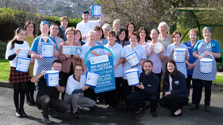 Staff from Southern Area Hospice are pictured launching their ‘Big Bucket Collection’ which will take place on Friday 3rd April 2020 throughout the Southern Health Trust area. If you can join them and help collect on the day please contact Rosie or Andrea on 028 30267711 or see www.southernareahospiceservices.org/big-bucket-volunteers. Staff from Southern Area Hospice are pictured launching their ‘Big Bucket Collection’ which will take place on Friday 3rd April 2020 throughout the Southern Health Trust area. If you can join them and help collect on the day please contact Rosie or Andrea on 028 30267711 or see www.southernareahospiceservices.org/big-bucket-volunteers.
