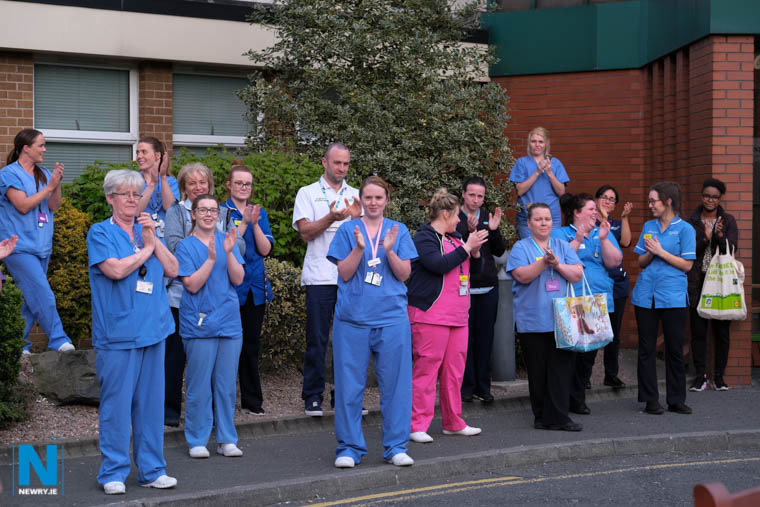 Daisy Hill Hospital Staff outside the hospital during one of the weekly Clap for the NHS events during April. Photograph: Columba O'Hare/ Newry.ie Daisy Hill Hospital Staff outside the hospital during one of the weekly Clap for the NHS events during April. Photograph: Columba O'Hare/ Newry.ie