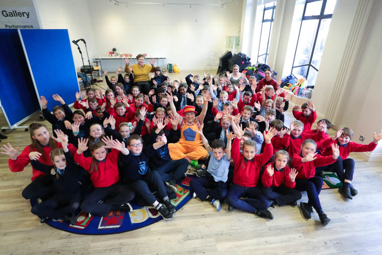 Pupils from Windsor Hill PS, Newry and St Oliver’s NS, Carlingford taking part in a ‘maths with no borders’ workshop at Newry Library. Photograph: Kelvin Boyes Pupils from Windsor Hill PS, Newry and St Oliver’s NS, Carlingford taking part in a ‘maths with no borders’ workshop at Newry Library. Photograph: Kelvin Boyes