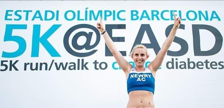 Sarah Jane Beattie celebrating her great run in a Charity 5k in Barcelona Sarah Jane Beattie celebrating her great run in a Charity 5k in Barcelona