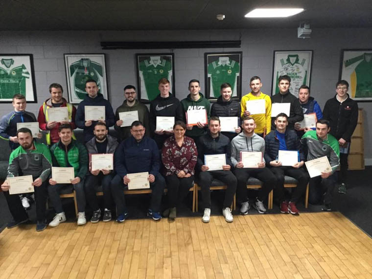 Some of the Shane O’Neill’s senior men who recently took part in a safeTALK - Suicide Alertness for Everyone workshop. Some of the Shane O’Neill’s senior men who recently took part in a safeTALK - Suicide Alertness for Everyone workshop.