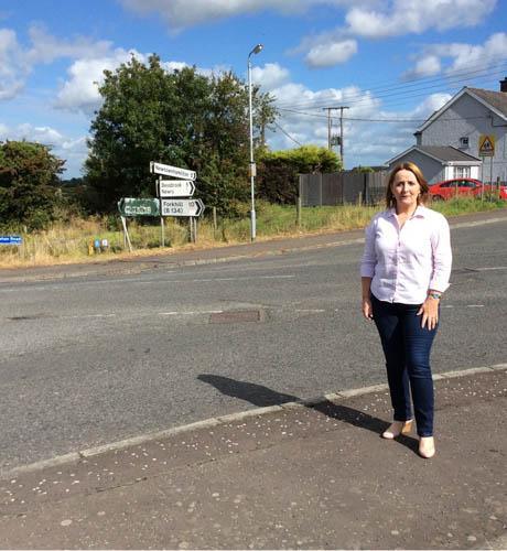 Cllr Mulgrew pictured at the Tullyah Crossroads Cllr Mulgrew pictured at the Tullyah Crossroads