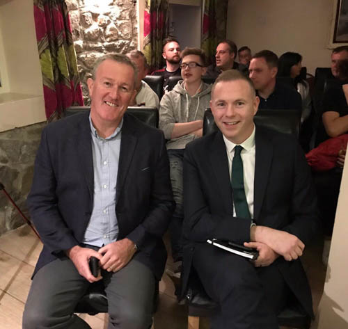 Sinn Féin’s Chris Hazzard MP with colleague Conor Murphy MLA - who was guest speaker on the night 