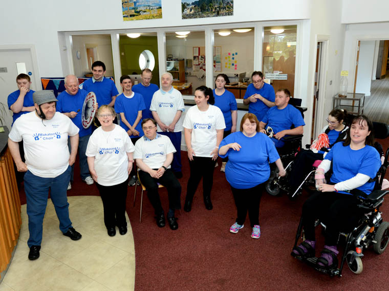 Members of the Makaton Choir who performed at the Learning Disability Awareness Training for hospital staff in the Southern Trust.