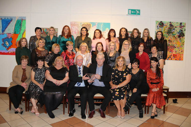 Auxiliary staff from St Patrick's Primary School, The Meadow, Newry, attend a Council Reception hosted by the Chairperson of Newry, Mourne and Down District Council to mark the 60th Anniversary of the school. An inscribed crystal bowl was presented to Principal Ciaran Mackin by the Chairperson. Auxiliary staff from St Patrick's Primary School, The Meadow, Newry, attend a Council Reception hosted by the Chairperson of Newry, Mourne and Down District Council to mark the 60th Anniversary of the school. An inscribed crystal bowl was presented to Principal Ciaran Mackin by the Chairperson.