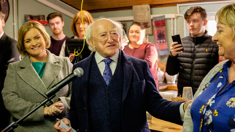 President Higgins on a visit to An Tobar earlier this year. Photograph: Columba O'Hare/ Newry.ie President Higgins on a visit to An Tobar earlier this year. Photograph: Columba O'Hare/ Newry.ie
