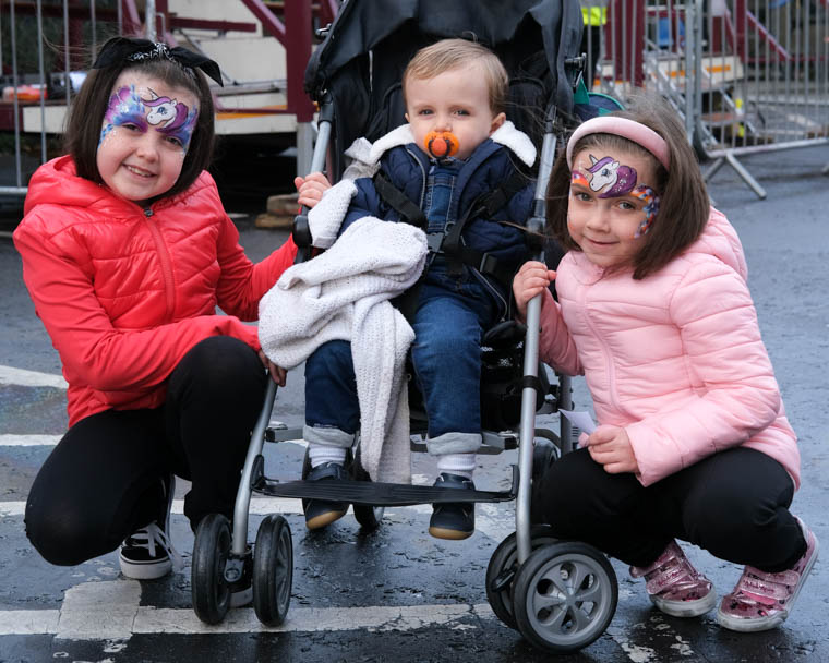 Ellie, Charlie and Sophie Lavery from Newry at the Patricia Graham ‘Shining Light 'Celebrating Volunteers Fayre 2019 at Ballybot House. Photograph: Columba O'Hare/ Newry.ie