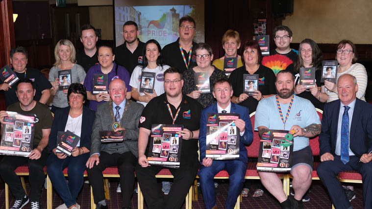 Organisers, sponsors and guests at the launch of the 2019 Pride in Newry Festival.