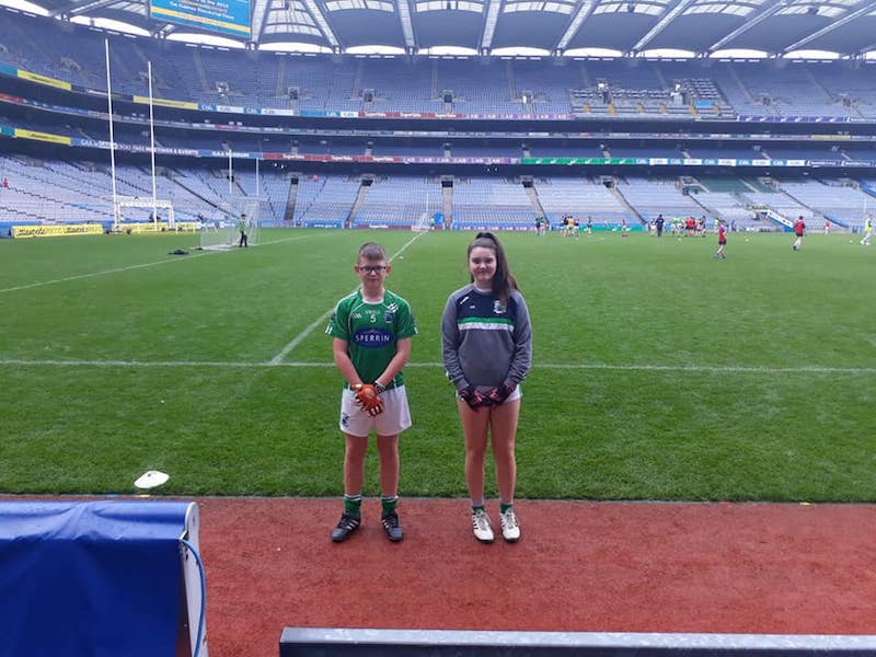 Shane O’Neill’s U12 footballers Eoghan Griffin and Aoibh Byrne who represented the club at the Littlewoods Ireland Go Games Provincial Day at Croke Park on Sunday. Shane O’Neill’s U12 footballers Eoghan Griffin and Aoibh Byrne who represented the club at the Littlewoods Ireland Go Games Provincial Day at Croke Park on Sunday.