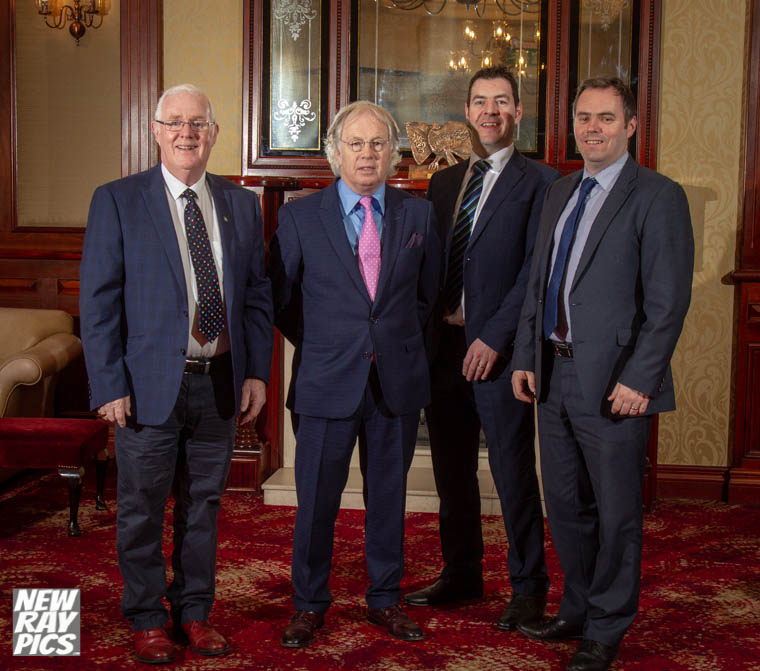 Eugene Reavey, Eamonn Mallie, John Young and Anthony Reavey get ready for the Peaceful Futures conference. Photograph: NewRayPics.com Eugene Reavey, Eamonn Mallie, John Young and Anthony Reavey get ready for the Peaceful Futures conference. Photograph: NewRayPics.com