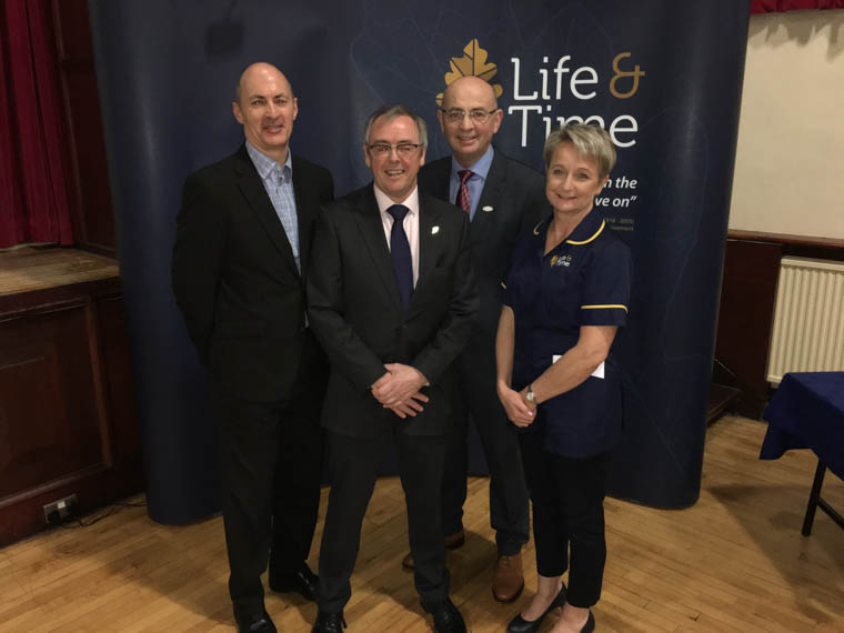 Guest speakers Paul Turley HCCB and Professor Max Watson with Director Dr Henry McLaughlin and Connie Connolly Nurse Manager Guest speakers Paul Turley HCCB and Professor Max Watson with Director Dr Henry McLaughlin and Connie Connolly Nurse Manager