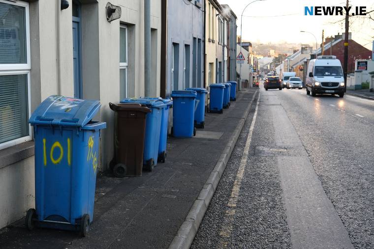 Council industrial action saw disruption to bin collections in the first week of 2021. Photograph: Columba O'Hare/ Newry.ie Council industrial action saw disruption to bin collections in the first week of 2021. Photograph: Columba O'Hare/ Newry.ie